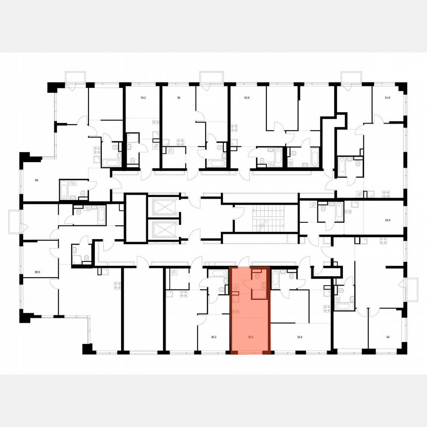 Квартира-студия, 20,5 м², 14/16 эт.