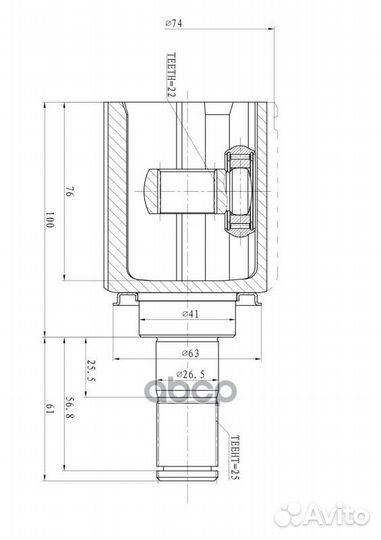 ШРУС KIA ceed 08- внутр. GIK04017 ganz