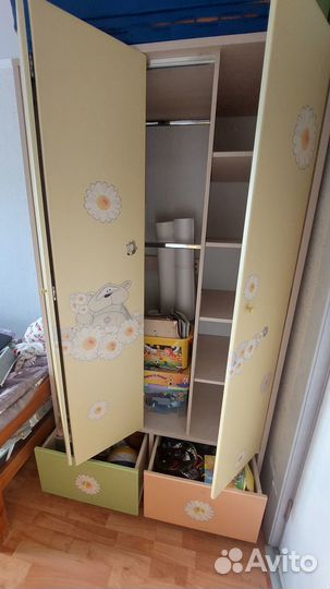 Детский шкаф для одежды + стеллаж бу
