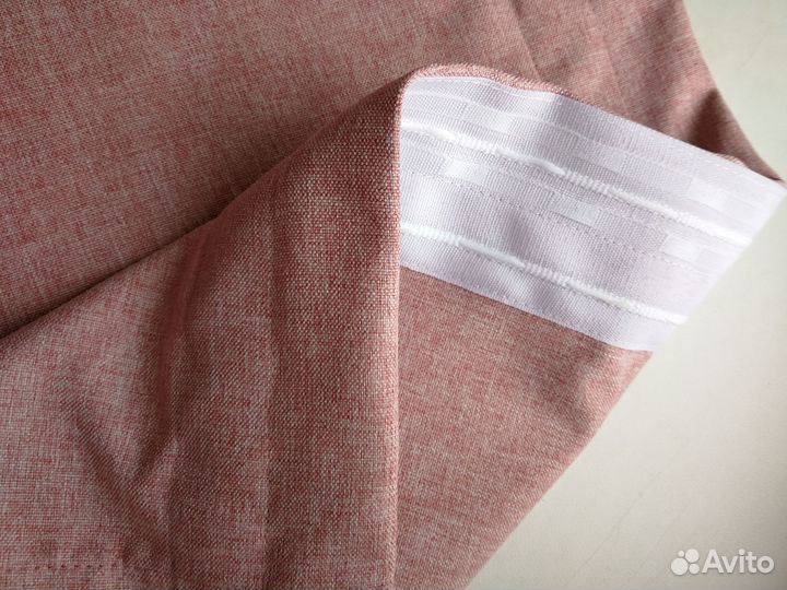 Шторы лён фламинго, серые лён блэкаут