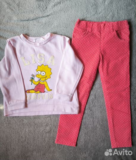 Толстовка hm, брюки mothercare 104