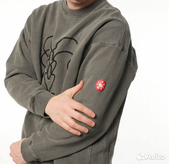 Свитшот cavempt серый oversize cav empt