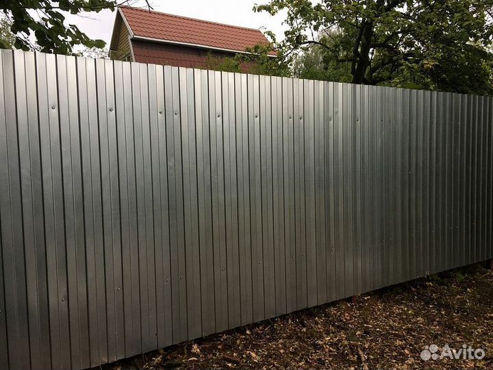 Профлист для забора (профнастил) C8 Цинк 2м