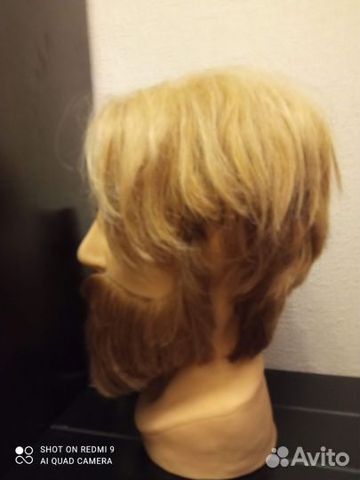 Манекен голова для причесок натуральные волосы