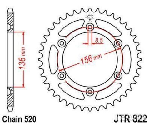 Звезда ведомая JTR822 44