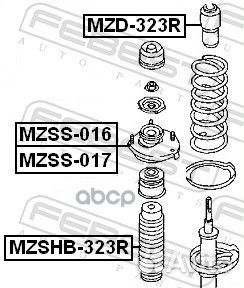 Опора амортизационной стойки зад лев mzss017