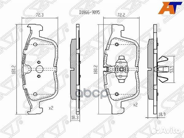 Колодки тормозные перед volvo XC60 15- ST-31445