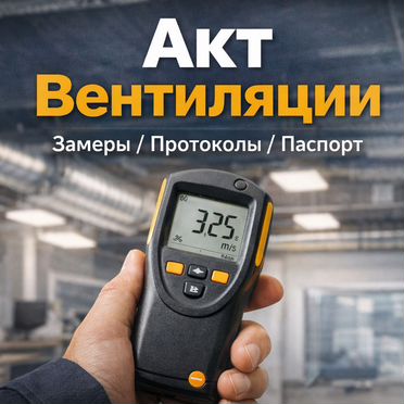 Акт вентиляции, Паспортизация, Замеры вентиляции