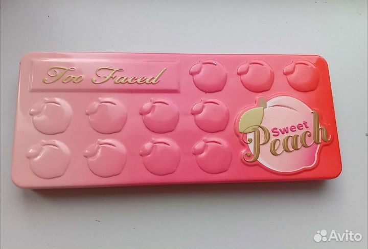 Палитра теней too faced персик