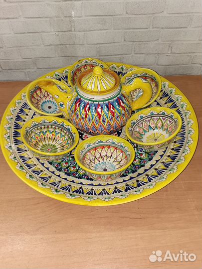 Риштанская керамика (комплект посуды)