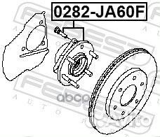 Ступица передняя 0282-JA60F 0282-JA60F Febest