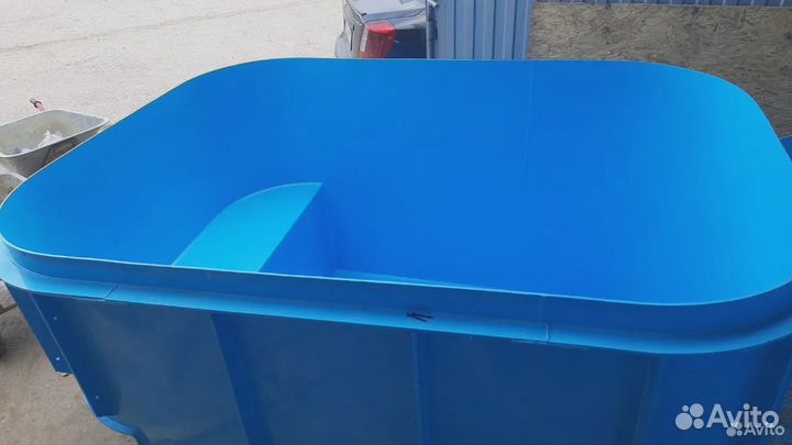 Купель для бани полипропиленовая 2х1,5х1,2+лавочка