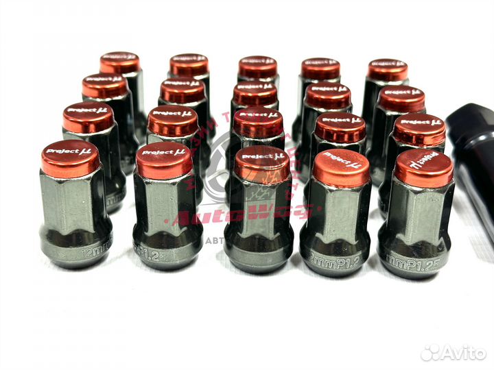 Гайки колёсные Project M12*1.25 оранжевые