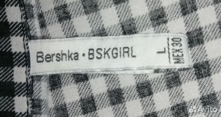 Рубашка в клетку женская bershka, 46-48 р