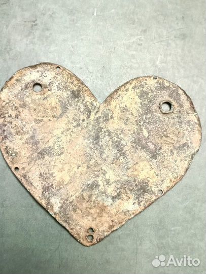 Накладка Сердце с надписью,старинная.Крым