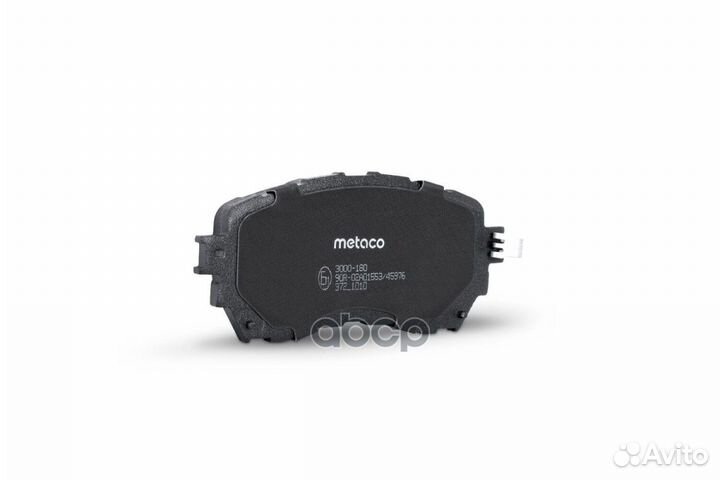 Колодки тормозные передние к-кт 3000-180 metaco