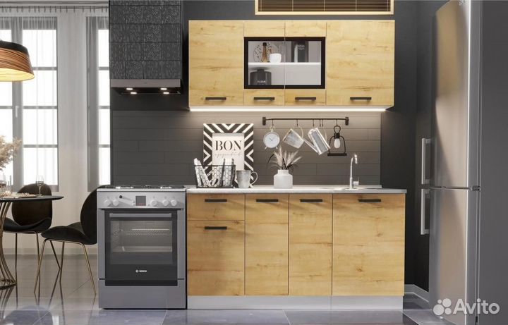 Кухня на 1,5 метра лдсп Дуб вотан