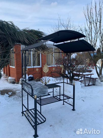 Мангал с крышей