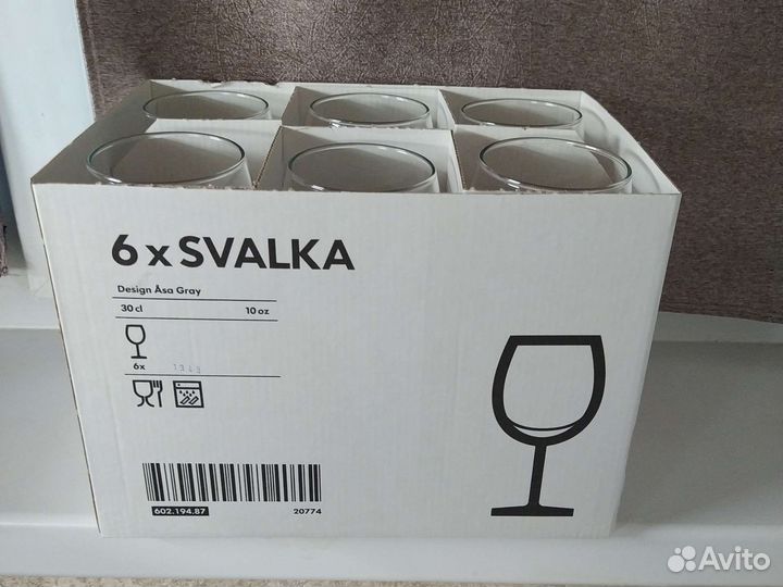 Бокалы для вина IKEA свальк 6 штук