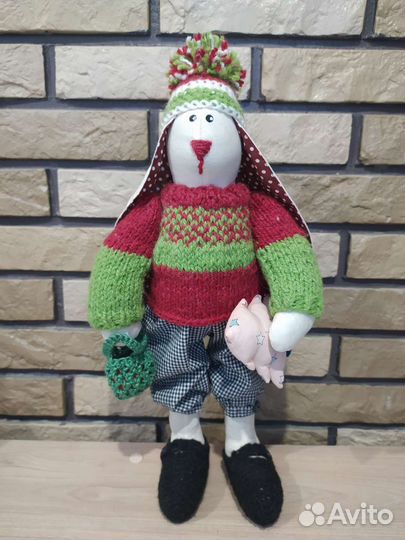 Кукла тильда заяц ручной работы