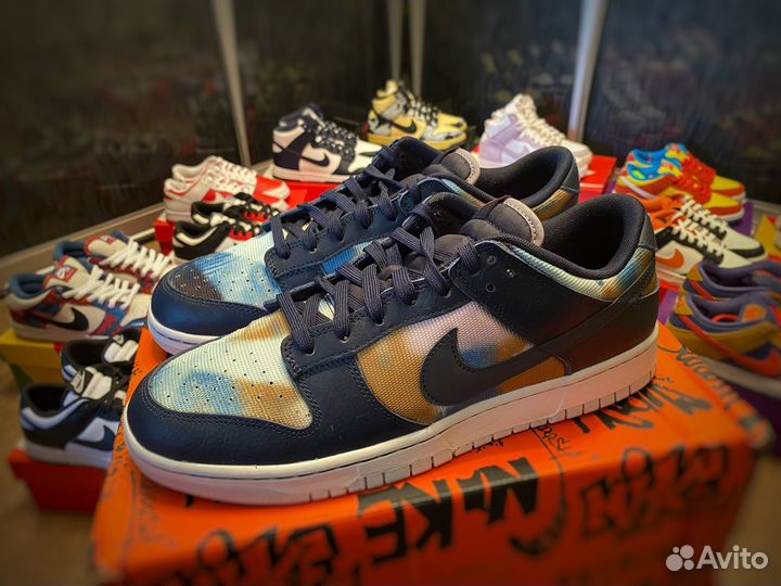 Новые оригинал Nike Dunk Low Graffiti Navy 9,5us