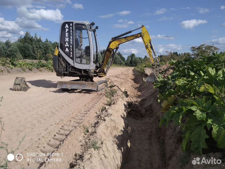 Услуги Аренда гусеничного миниэкскаватора