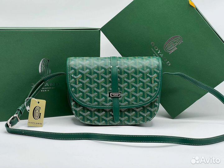 Сумка Goyard канва и Кожа Люкс 22/16см