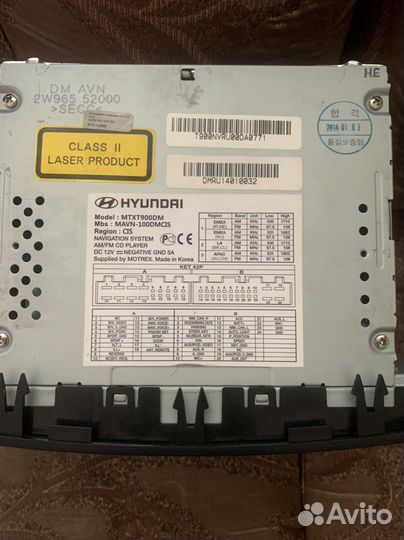 Штатная магнитола Hyundai Santa Fe 3