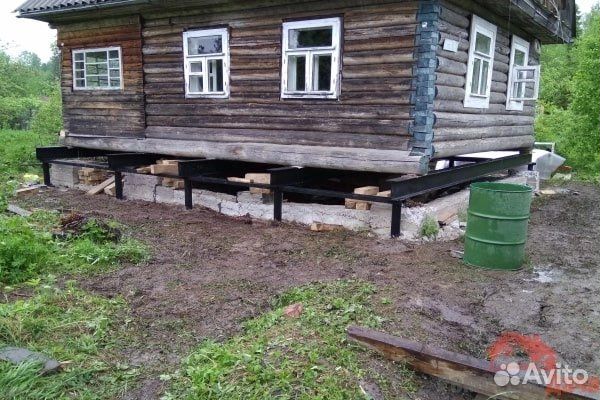 Поднятие дома,замена венцов