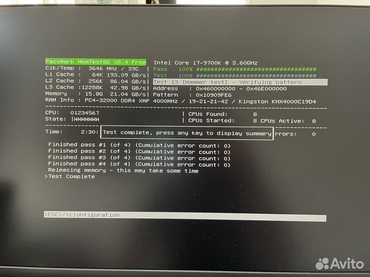 Оперативная память DDR4-4000 2x8GB HyperX