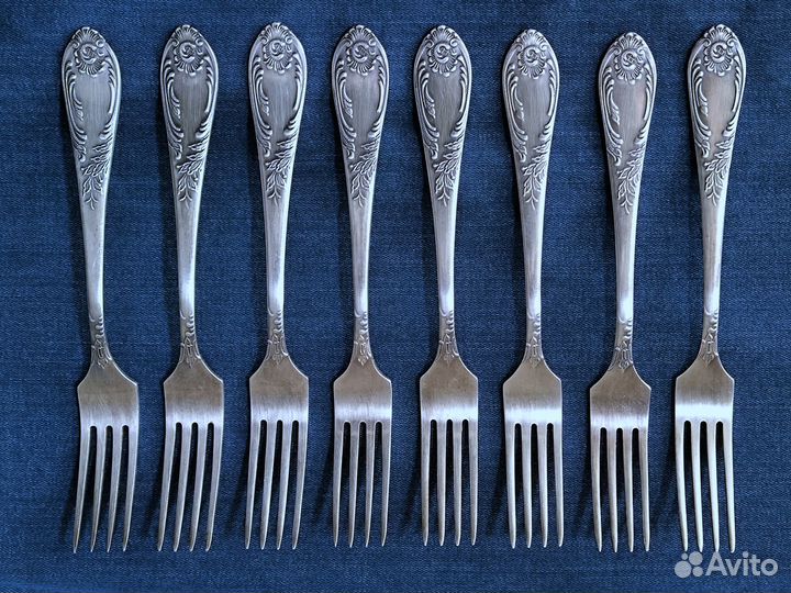 Ложки и вилки из мельхиора бу