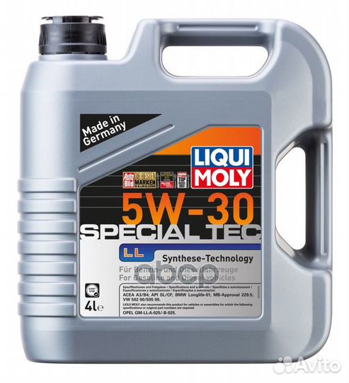 5W-30 Special Tec LL, API SL/CF, 4л
