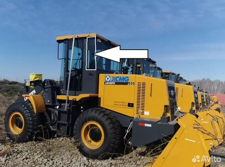 Стекло заднее левое на xcmg LW330FN