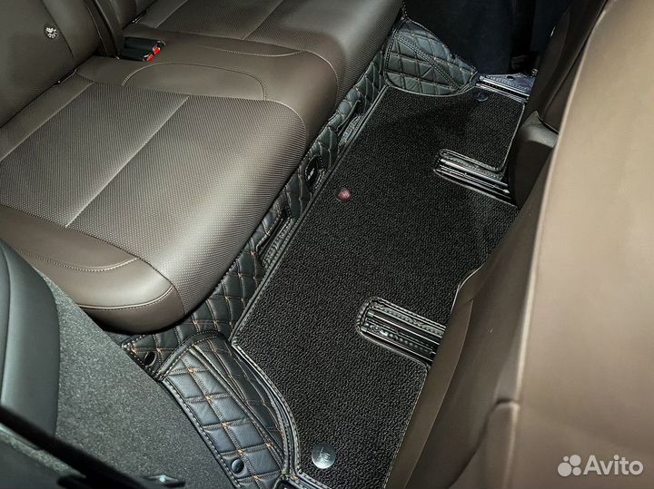 3Д коврики из экокожи 3D