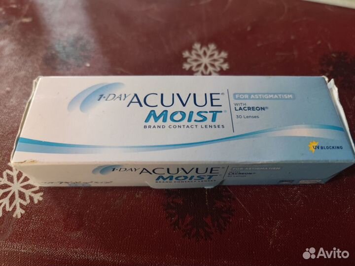 Линзы контактные acuvue oasys 1 day -4.0 -1.25