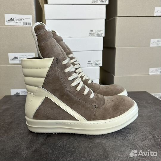 Rick Owens Geobasket Suede Dust