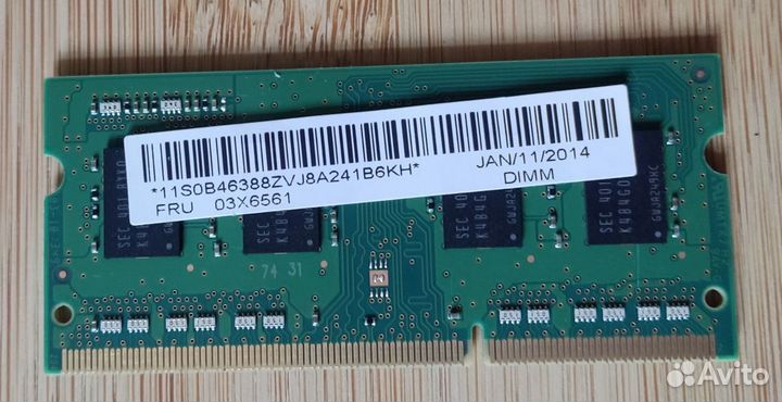 Оперативная память DDR3L 4 GB Samsung