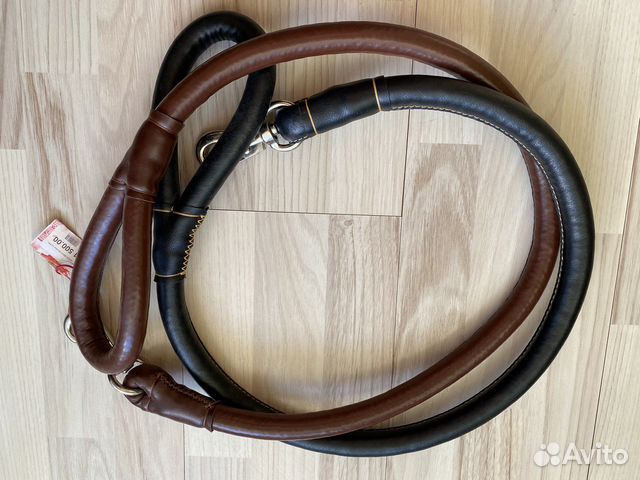 Поводок хлыст для собак кожаный