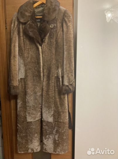 Мутоновая шуба бу 50-52 размер