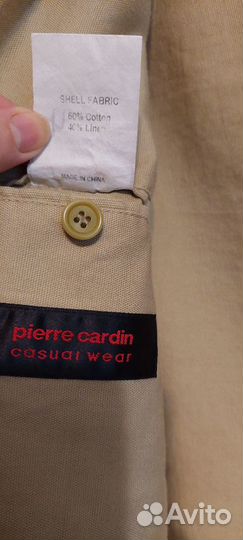 Пиджак мужской Pierre Cardin хлопок+ лён