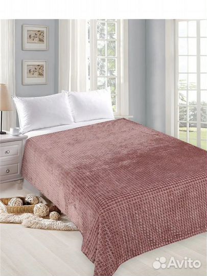 Плед мягкий кубик флис 200х220 см евро