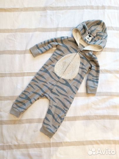Флисовый комбинезон carters 74 и пинетки