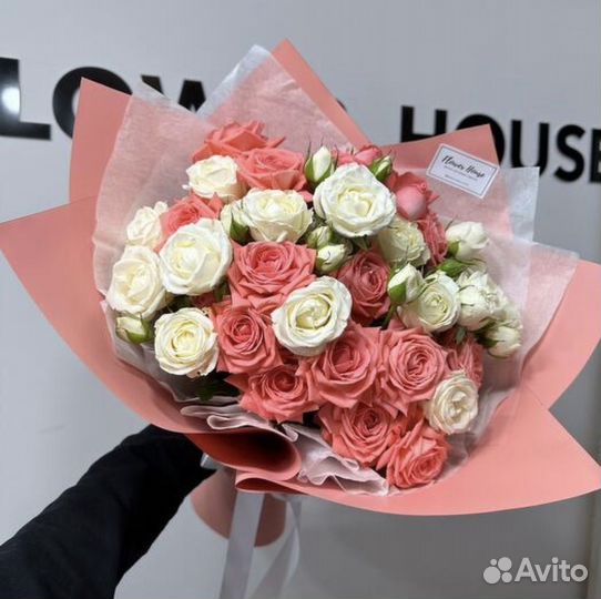 Кустовые розы букет, микс роз