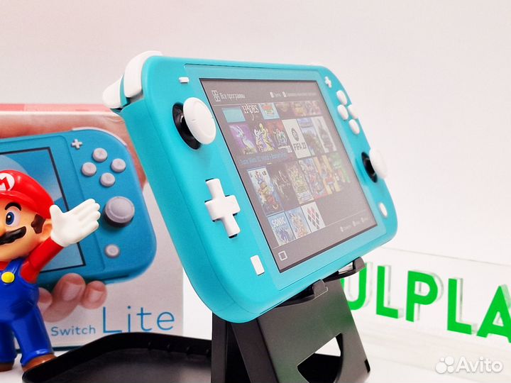 Nintendo Switch Lite (бирюзовый) прошитый + 128Gb