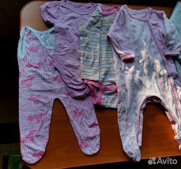 Детская одежда пакетом на девочку 0 - 6 мес