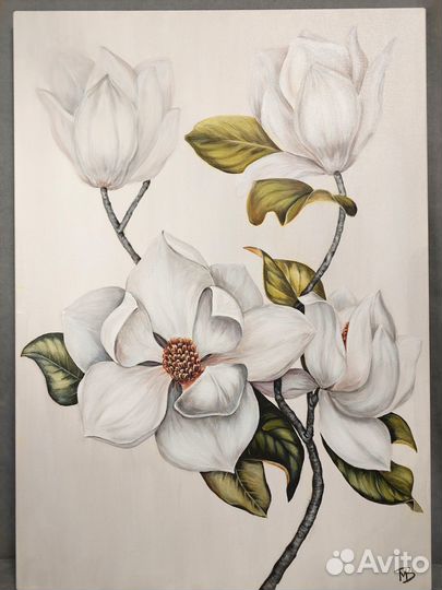Картина акрил на холсте Магнолии