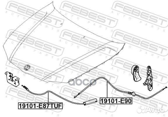 Трос привода открывания замка капотаBMW 1 06-13