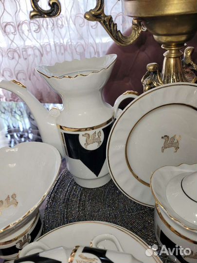 Кофейный сервиз СССР Золотой пегас