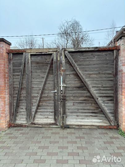 Ворота с калиткой деревянные бу