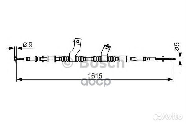 Трос ручника левый Chevrolet Lacetti/Nubira 05
